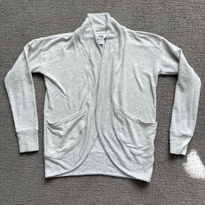 Athleta Girl Light Gray Open Front Cardigan